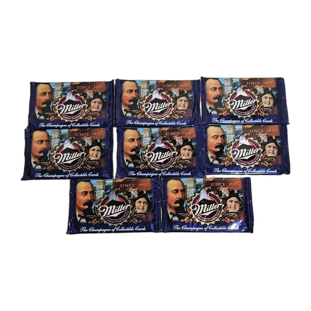 1995 Miller Genuine Trading Cards Sealed Pack Lot Of 8